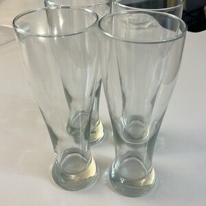 Elegant Clear Glass Beer Pilsner Set